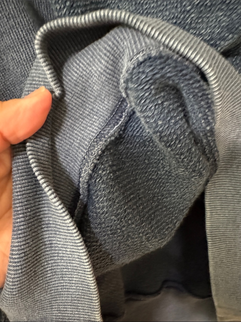 Free People Washed Indigo Cropped Hoodie - Picture 5 of 10